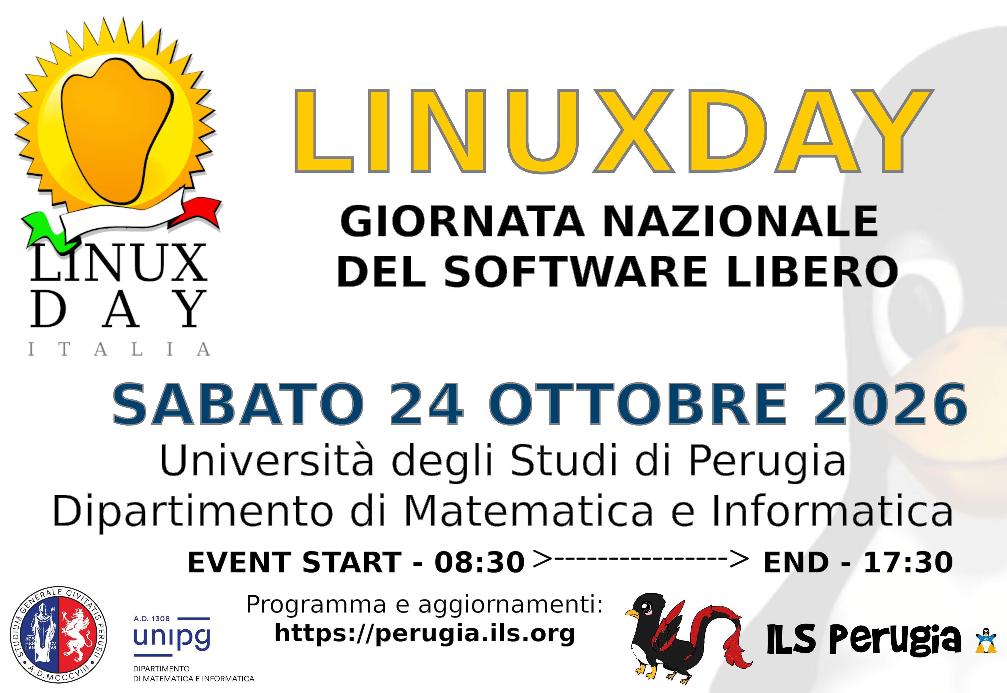 locandina Linux Day 2026 a Perugia